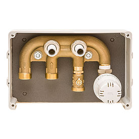 Bath-connection in-wall box