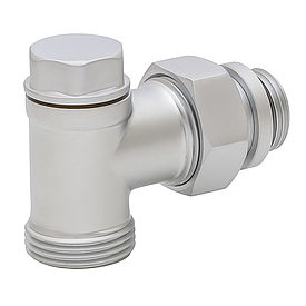 Lockshield valve single connection angle - design