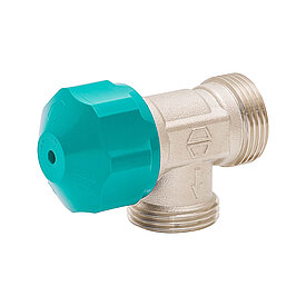 Thermostatic and return valve Euro cone - angle - with fine adjustment