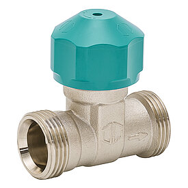Thermostatic and return valve Eurocone - straight - with fine adjustment
