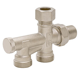 Connection block for radiators