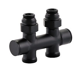 Lockshield valve for dual pipe systems, straight - design