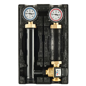 Pumping station with mixing function and constant temperature for DN 25 surface heating circuits